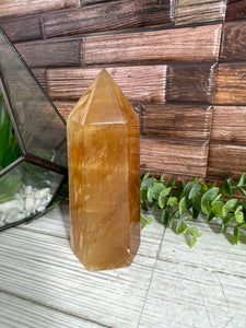 Honey Calcite Tower