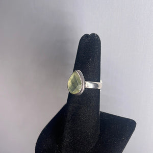 Prehnite Size 6 Sterling Silver Ring