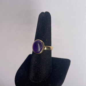 Amethyst Size 8 14k Gold Plated Ring