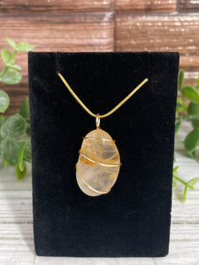 Golden Healer Wire-Wrapped Pendant