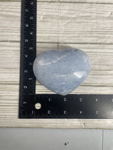 Blue Calcite Heart Medium