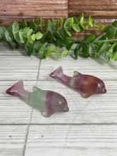 Load image into Gallery viewer, Fluorite Dolphin Carving