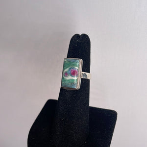 Ruby Fuchsite Size 5 Sterling Silver Ring