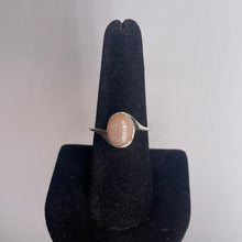 Load image into Gallery viewer, Peach Moonstone Size 8 Sterling Silver Ring