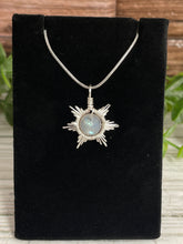 Load image into Gallery viewer, Labradorite Star/Snowflake Wire-Wrapped Pendant