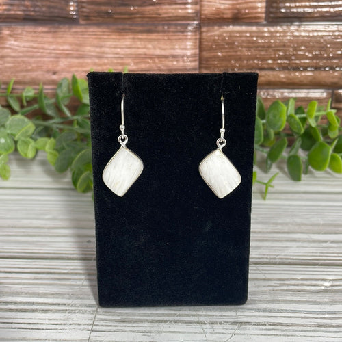 Scolecite Sterling Silver Earrings