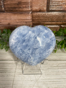 Blue Calcite Heart