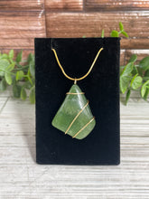 Load image into Gallery viewer, Nephrite Jade Wire-Wrapped Pendant