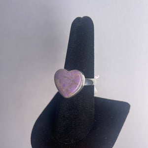 Purple Jade Size 9 Sterling Silver Ring