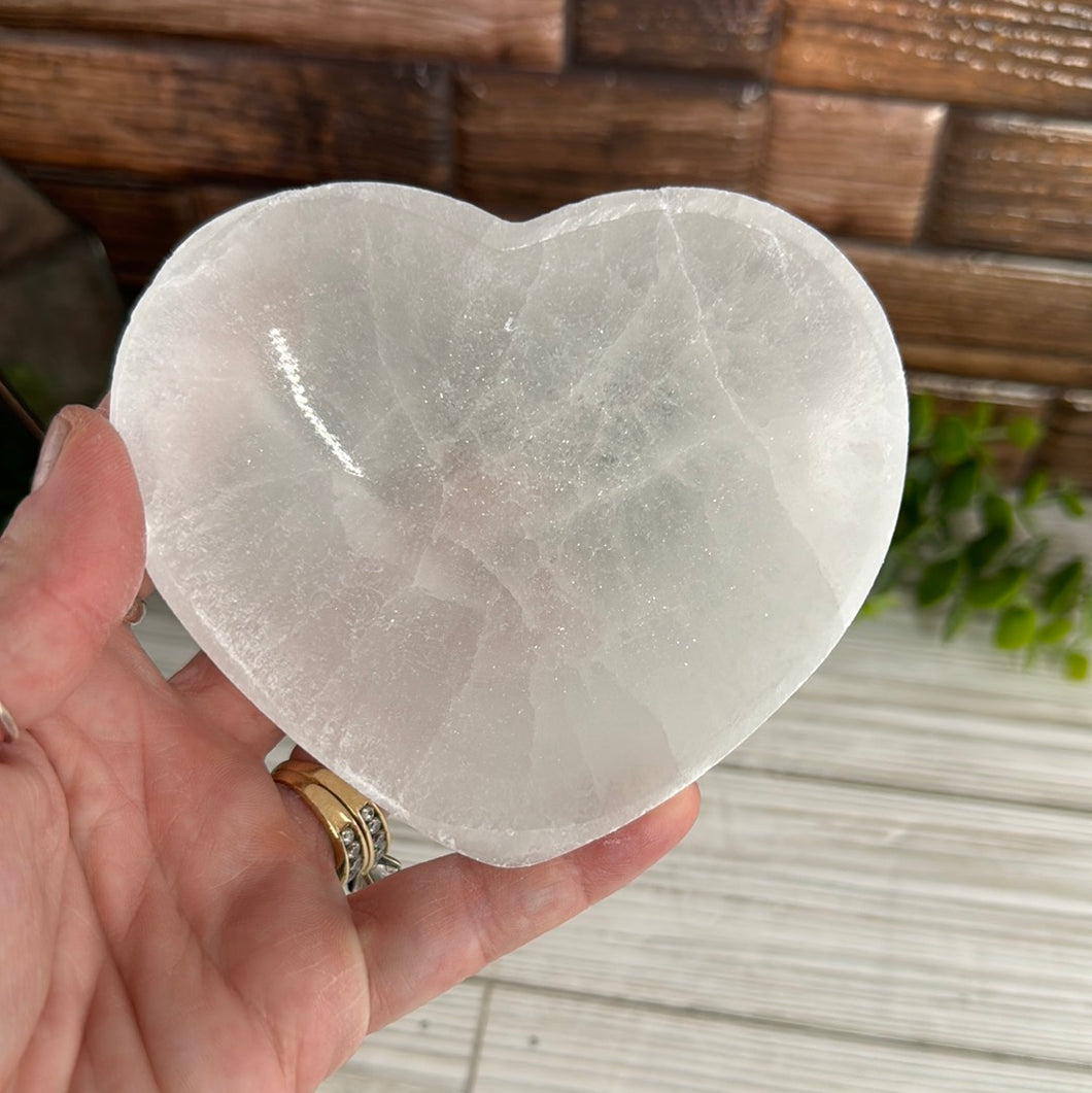 Selenite Heart Bowl