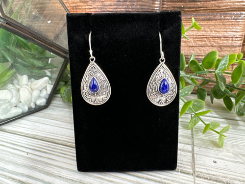 Lapis Lazuli Sterling Silver Dangle Earrings