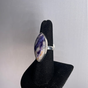 Violet Opal Size 7 Sterling Silver Ring