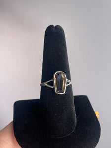 Smoky Quartz SZ 8 Sterling Silver Ring