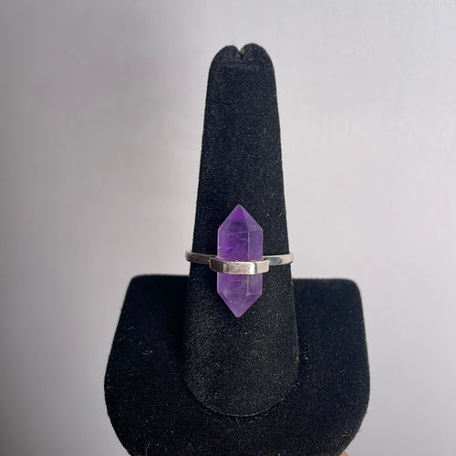 Amethyst Size 9 Sterling Silver Ring