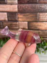 Load image into Gallery viewer, Fluorite Dolphin Carving