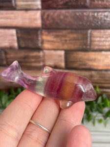 Fluorite Dolphin Carving