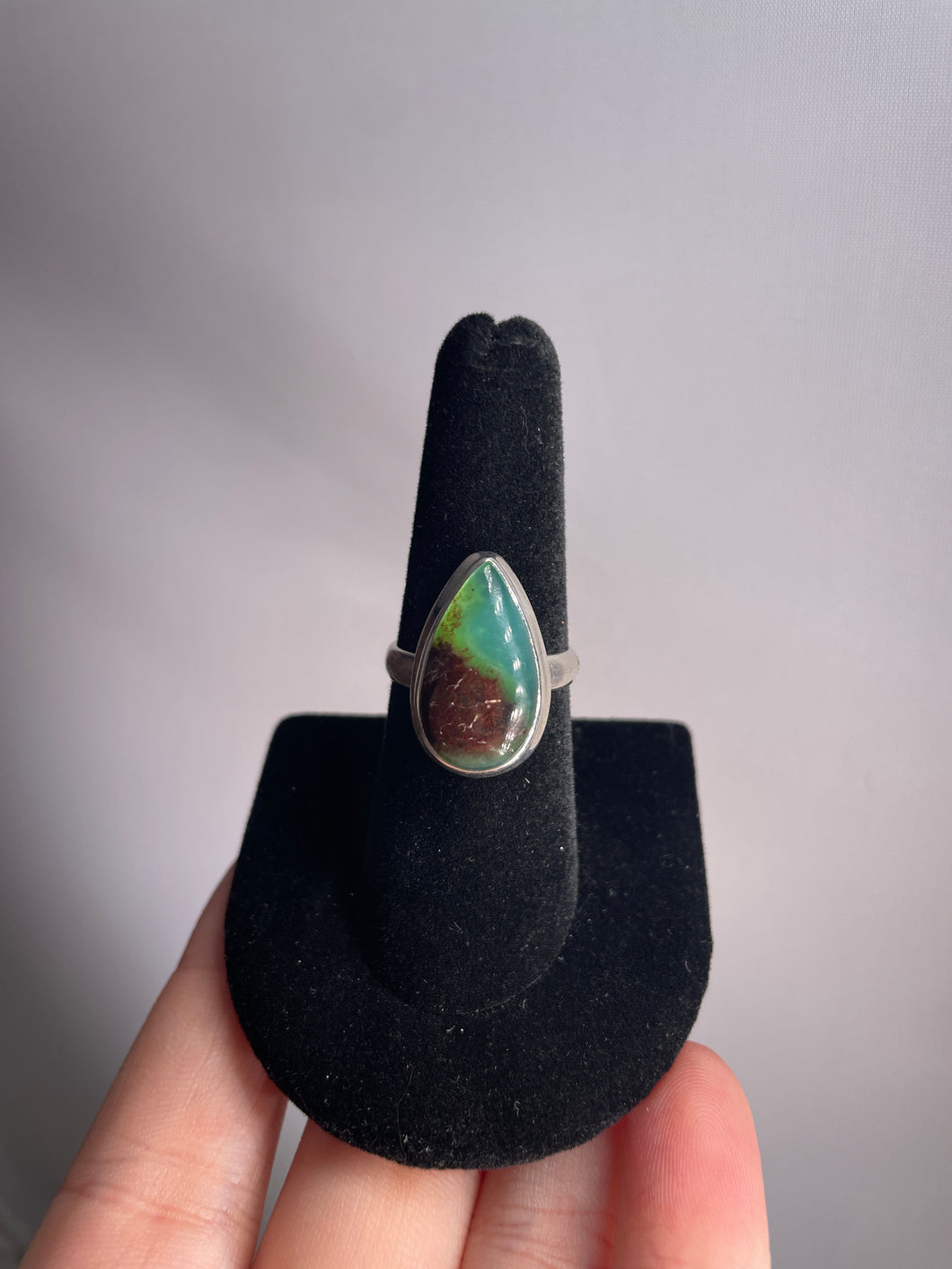 Chrysoprase SZ 7 Sterling Silver Ring