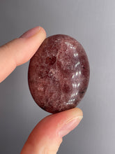 Load image into Gallery viewer, Strawberry Quartz Palm Stone Small