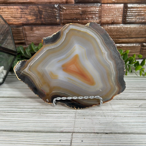 Orange Dyed Agate Slab