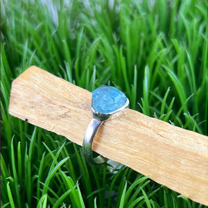 Blue Apatite Sterling Silver Ring