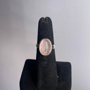 Rose Quartz Size 5 Sterling Silver Ring