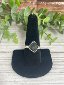 Moldavite SZ 10 Sterling Silver Ring