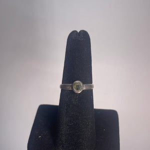 Moldavite Size 6.5 Sterling Silver Ring