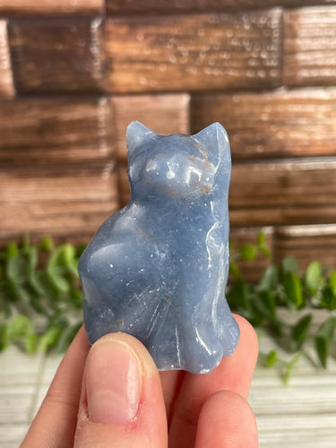 Angelite Cat Carving