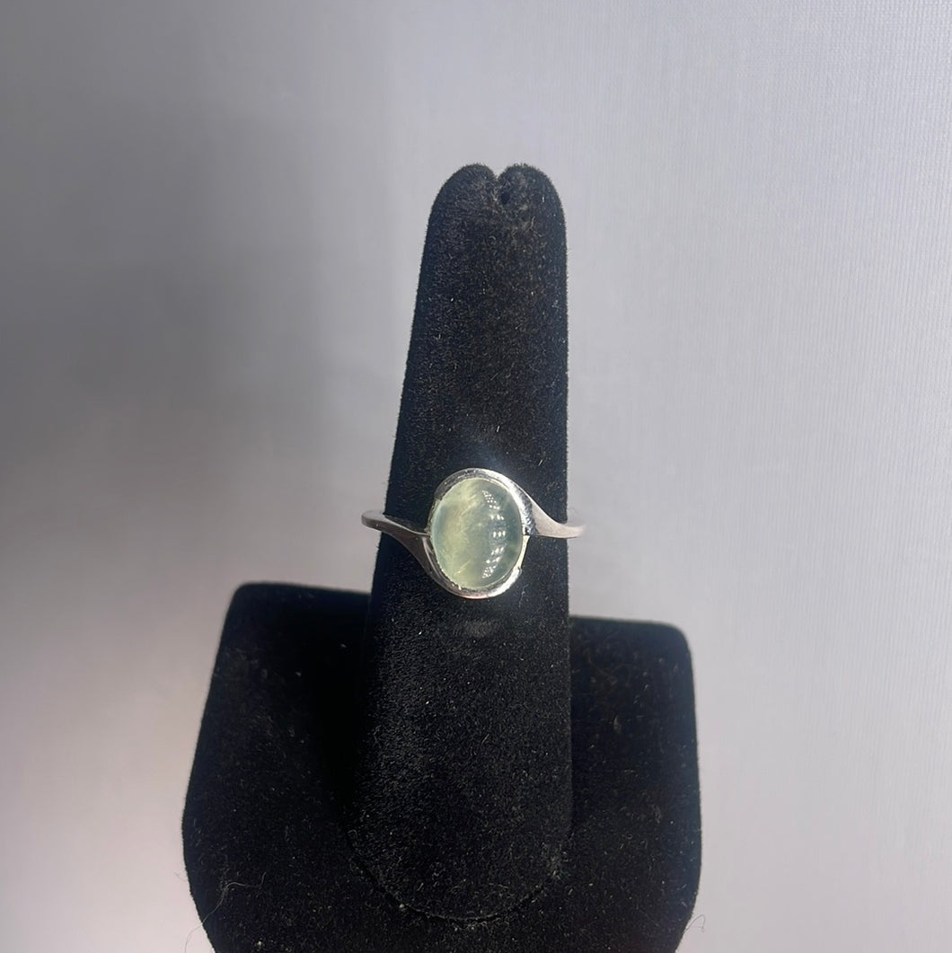 Prehnite Size 7 Sterling Silver Ring