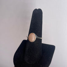 Load image into Gallery viewer, Peach Moonstone Size 8 Sterling Silver Ring