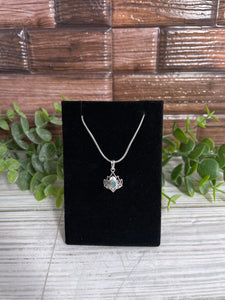 Ethiopian Opal Sterling Silver Lotus Pendant