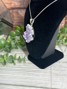 Grape Chalcedony Sterling Silver Pendant