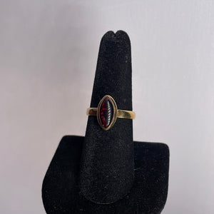 Garnet Size 8 14k Gold Plated Ring