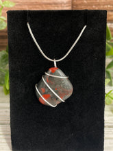 Load image into Gallery viewer, Bloodstone Wire-Wrapped Pendant