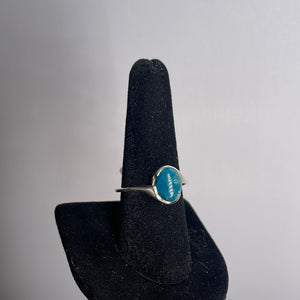 Blue Apatite Size 9 Sterling Silver Ring