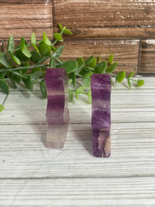 Fluorite Standing Moon Carving