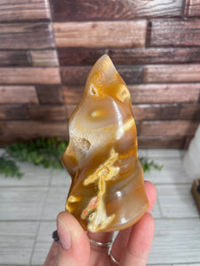 Carnelian & Orca Agate Flame