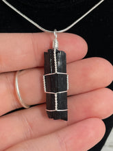 Load image into Gallery viewer, Black Tourmaline Wire-Wrapped Pendant