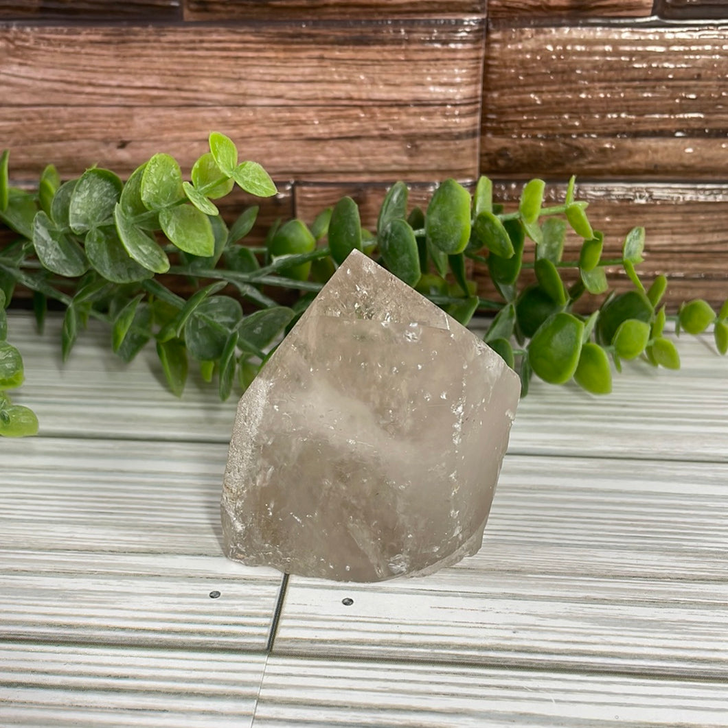 Smoky Quartz Half-Polished Point