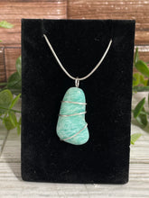 Load image into Gallery viewer, Amazonite Wire-Wrapped Pendant