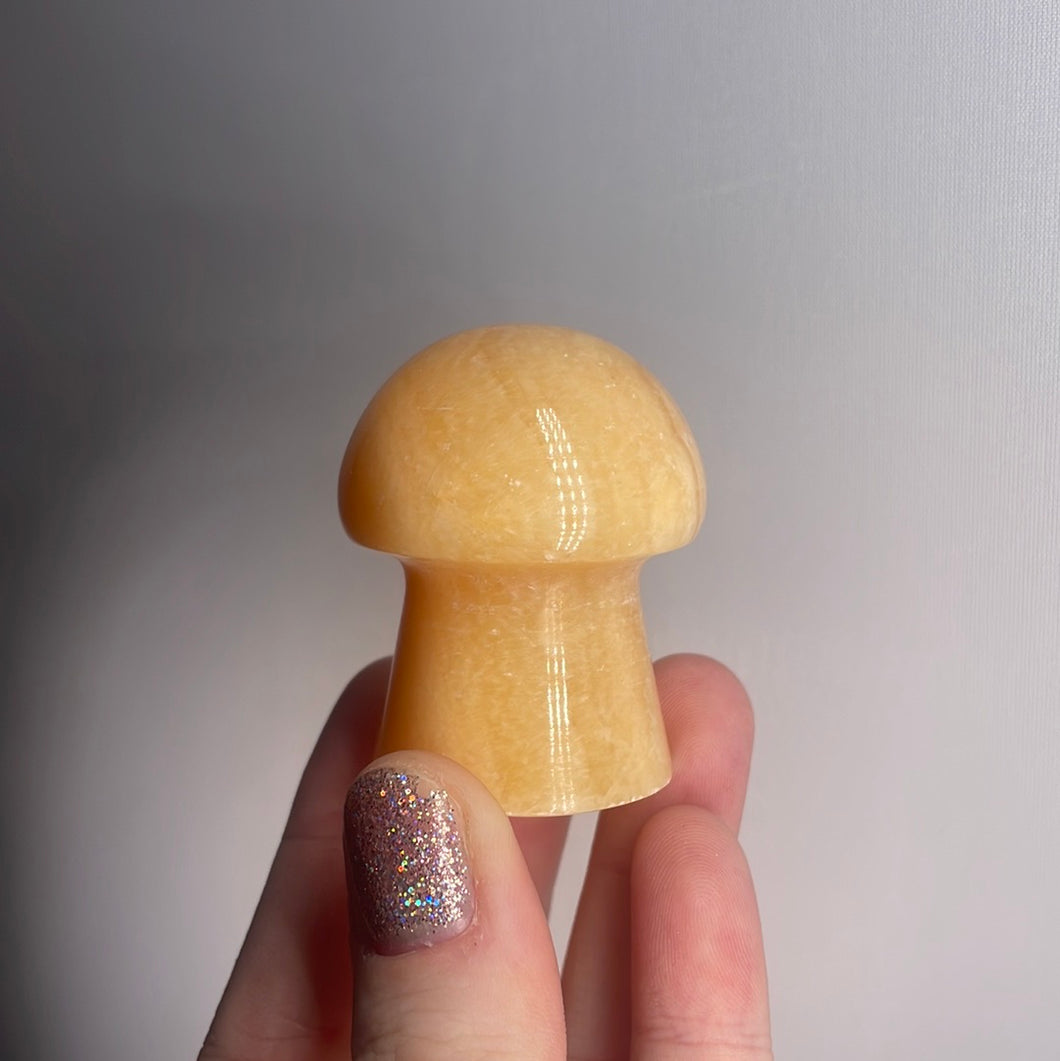 Orange Calcite Mushroom