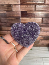 Load image into Gallery viewer, Amethyst Cluster Heart