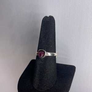 Watermelon Tourmaline Size 8 Sterling Silver Ring