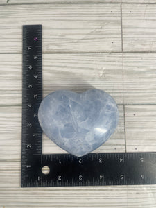 Blue Calcite Heart