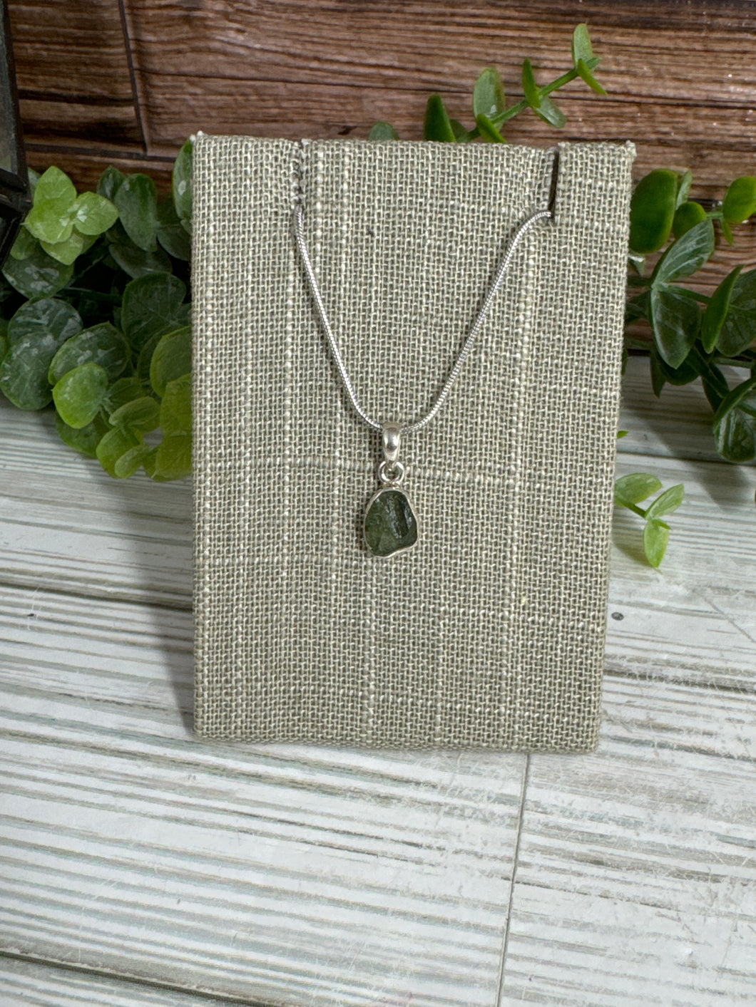 Moldavite Sterling Silver Pendant