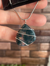 Load image into Gallery viewer, Moss Agate Wire-Wrapped Pendant