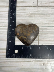 Agatized Coral Heart