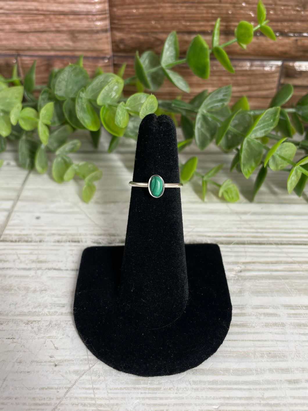 Malachite SZ 4 Sterling Silver Ring