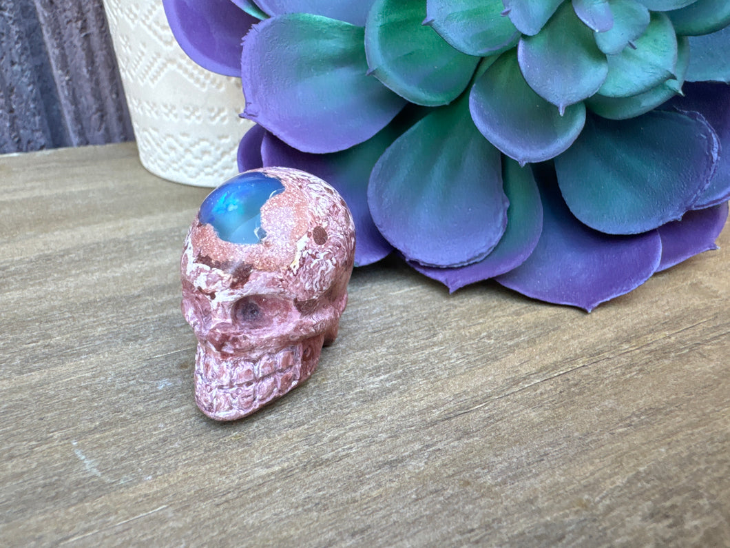 Fire Opal Skull