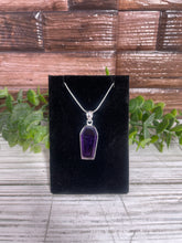 Load image into Gallery viewer, Amethyst Coffin Sterling Silver Pendant